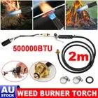 500,000 BTU Shrub Grass Killer Weed Burner Torch Flame Thrower W/2m Hose Pipe AU