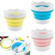 3 Pcs Collapsible Paint Brush Washer Silicone Portable Painting Water Cup Min...