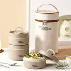 Reliable Heat Retention Lunch Box Round Stackable Food Container Stainless Steel