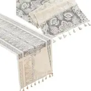 White Lace Floral Table Runner for Elegant For Wedding and Home Decoration