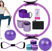 Pilates Kit Pilates Kit Exercise Ball Pilates Ring Kit House Gear Stretch Belt Multifunctional Training Accessories for Adult Women Gym