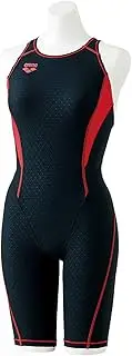[arena] SAR-8100W BKRD XO Women's Tuff Suit Half Spats Wear Straps Tough Skin Stretch Practice Swimsuit