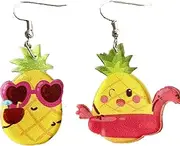 [oaaua] Fruit Earrings for Women Watermelon Pineapple Strawberry Avocado Earrings Weird Fruits Dangle Earrings Funny Earrings Jewelry Gifts for Teen Girls