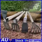 AU 5-Claw Rake with Wooden Handle Mini Hoe and Cultivator Garden Hand Hoe & Till