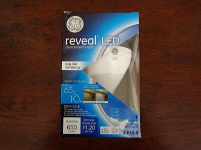 GE Reveal 10-Watt 65W Replacement LED Dimmable 650 Lumens Indoor Floodlight BR30