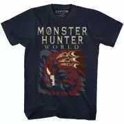 Monster Hunter Gaming Mens T-SHIRT Large Dragons New SM - 5XL 100% Navy Cotton