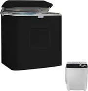 Vibiubo Twin Tub Washing Machine Cover for 20lbs Portable Mini Compact Washer Machine,Waterproof, Sun-Proof, Extend their Service Life, Zipper Design for Easy Use (26"W×17"D×29.5"H)