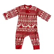 Christmas Classic Print Matching Baby Pajama Set Cozy Holiday Sleepwear For