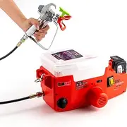 Paint Sprayer,Electric Spray Paint Gun for House Painting,Handheld Backpack Spray Paint Machine,Portable Airless Sprayer,1.1L/Min Wall Paint Sprayer(Red)