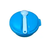 Tupperware "Fruit On The Go" with spoon container , Cool Blue,