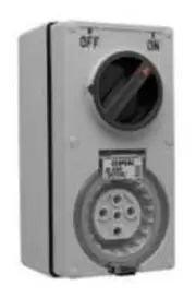 Clipsal 56-SERIES SWITCHED SOCKET 5-Pins Round, Vertical GREY- 20A, 32A Or 40A