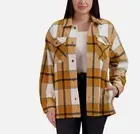 HFX Ladies’ Shirt Jacket Relaxed Fit Front Snap Closure