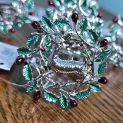 Primatives by Kathy Reindeer Napkin Rings, set of 8, Rhinestones Christmas