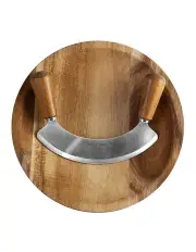 [Cole & Mason] Ashden Acacia Mezzaluna with Board in Multi