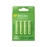 GP 270AAHCB-C4 Recyko 2700Mah Aa Batteries 4P 2700 Series Voltage: 1.2V RECYKO 2600MAH AA