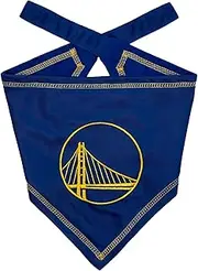 Pets First NBA Golden State Warriors TIE Bandana, Size Small/Medium. Dog Bandana Scarf Bib for Pet Cat Dog. The Ultimate Game-Day, Party Bandana