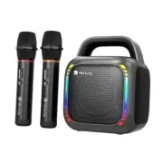 Karaoke Machine with 2 Wireless Microphones, Portable 5.0 Bluetooth Speaker