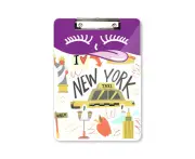 America New York City Liberty Illistration Tongue Clipboard Folder File Pad Storage Plate A4