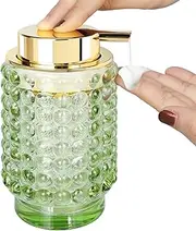 Segbeauty Hand Soap Dispenser, Glass Pump Bottle Dispenser, Refillable Dishwashing Liquid Dispenser, Empty Shampoo and Conditioner Bottles, Bathroom Decor (Green)