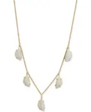 Lucky Brand Gold-Tone White Agate Adjustable Necklace (Gold)