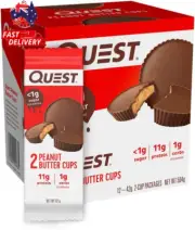 Quest Nutrition Peanut Butter Cups, High Protein, Low Carb, Keto Friendly, 12 ba