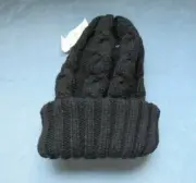 Sears Children's Black Cable Knit Toboggan