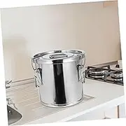 WEKADRIN Stainless Steel Rice Bucket Versatile Storage for Rice Flour Grains Milk Large Capacity Leakproof Design