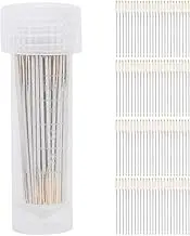 Baxnore 100PCS Big Eye Hand Sewing Needles, Upholstery Needles Set with Clear Tube, Stainless Steel Darning Needle, Embroidery Needles for Sewing Handmade Crafts (#3)