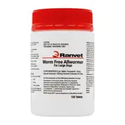 Ranvet Worm Free Large Dogs Allwormer Treatment White 25kg 100 Tablets