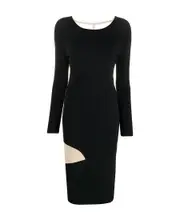 Front n' Back ribbed-knit dress IT40,IT42 Black
