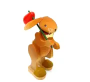 ERZI Erzgebirge Ostern - Hase Wanderer Osterhase(10cm) -Rarität- NEU & OVP