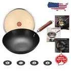 Versatile 12" Stir Fry Wok with Detachable Handle and Glass Lid - Induction Safe