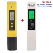 2Pcs PH TDS Meter Digital Tester Pen Aquarium Water Hydroponics Quality Monitor