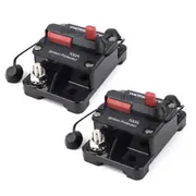 2x100A AMP Circuit Breaker Dual Battery IP67 Waterproof 12V 24V Fuse Reset
