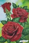 Bead Embroidery Kit DIY Beaded Needlepoint Beaded Stitching Roses a5-d-235