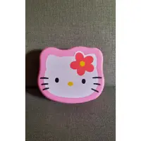 在飛比找蝦皮購物優惠-Hello Kitty 粉色格狀食物附蓋塑膠收納盒卡通圖案 