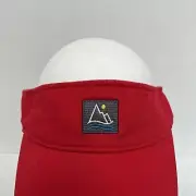 Mountain Sun Sun Visor Hat Cap Red Strap Back Adjustable OSFM