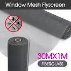 30M / 100FT Roll Insect Flywire Window Fly Screen Net Mesh Flyscreen Gray