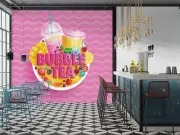 3D Fruit Bubble Tea A6333 Business Wallpaper Wall Murals Self-adhesive Commerce