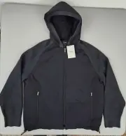 Theory Yuki Precision Tech Black Full Zip Hooded Jacket Men's Size XL New