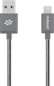 mbeat Metal Braided Lightning Cable Certified MFI Data Sync & Fast Charging to USB 2.0 iPhone Cable Cord