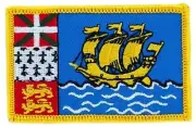 Patch embroidered Patch Flag Saint ST pierre and miquelon Fusible