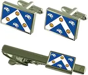 [Select Gifts] RAF Cranwell Military England Flag Cufflinks Tie Clip Box Gift Set