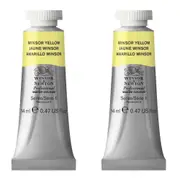 2x Winsor & Newton 14ml Professional Watercolour Artist Paint Winsor Yellow S1