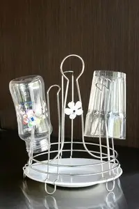 在飛比找Yahoo!奇摩拍賣優惠-圓形不鏽鋼杯架奶瓶架 + 電鍋加高蓋組合頁面，達到可直接用廚