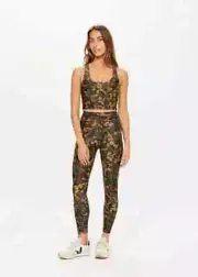 The Upside Green Camo Basecamp 25in Pocket Midi Pant, Size Small NWT $101