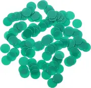 CORHAD 100pcs Colorful Bingo Chips Gambling Chips Bulk Chips Bingo Circles Poker Chips Poker Chip Coin Bingo Markers Bingo Bag Bingo Marker Chips Counting Chips Reward Chips Plastic Green