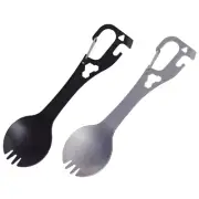 Bottle Opener Fork Camping Utensil Multifunction Outdoor Fork Spoon Tableware