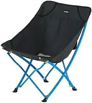 CJLWSLCO Portable Simplebeach Camping Sketching Moon Chair Fishing Stool Outdoor Portable Chair Portable Chair for Camping Expedition Ergonomic Camping Chair Canvas Outdoor Chair for Camping(Black)