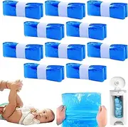 Nappy Bin Refill Bags, Pack of 10 Refill Packs, Nappy Bin Refill Film, Litter Refill Film, Baby Plastic Nappy Bag, Odour-Proof Nappy Bags, for Various Nappy Pails